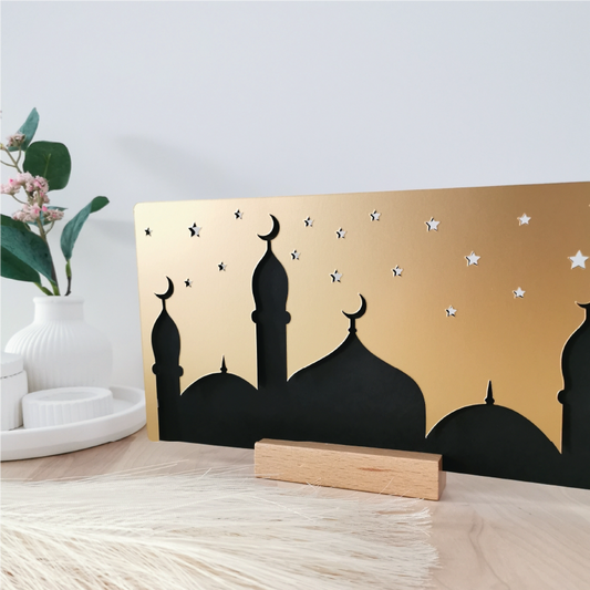 Moschee Silhouette 3D Dekokarte