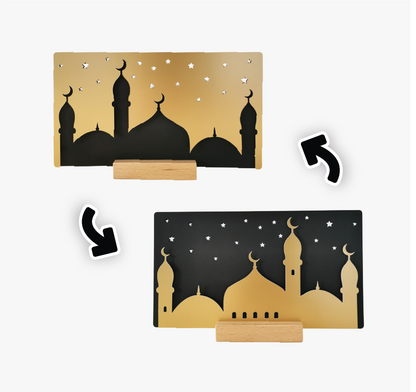 Moschee Silhouette 3D Dekokarte