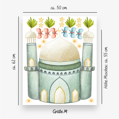 Wandsticker Moschee-Grün