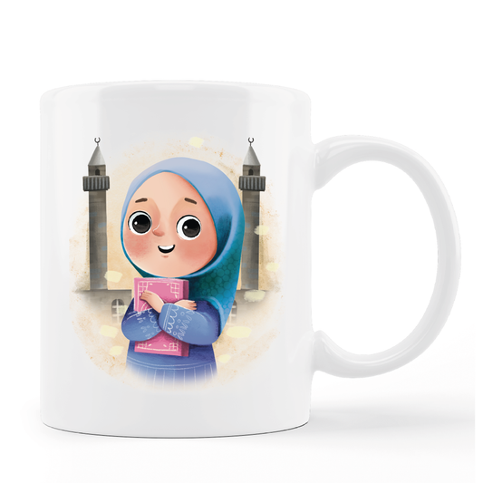 Mädchen vor der Moschee - Tasse personalisierbar