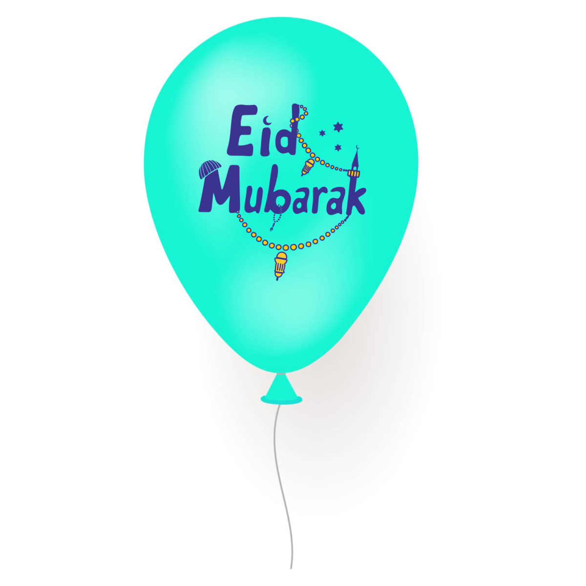 Eid Mubarak Luftballons - Farbauswahl (beidseitig bedruckt)