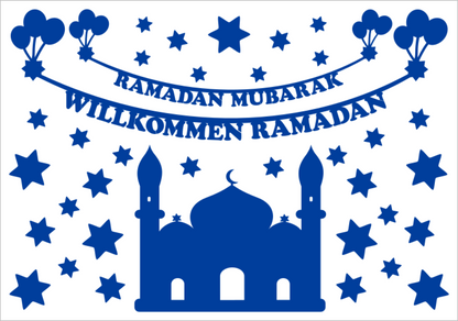 Willkommen Ramadan Fensterfolie - Farbauswahl