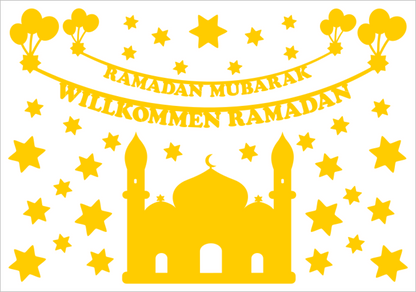 Willkommen Ramadan Fensterfolie - Farbauswahl