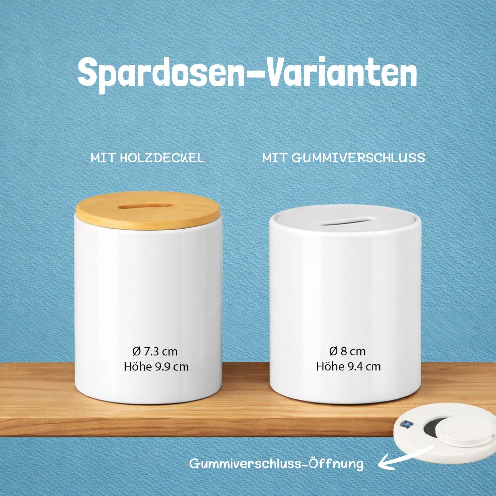 Blumenmond im Laternenlicht - Personalisierte Tasse oder Spardose