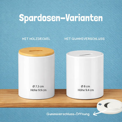 Blumenmond im Laternenlicht - Personalisierte Tasse oder Spardose