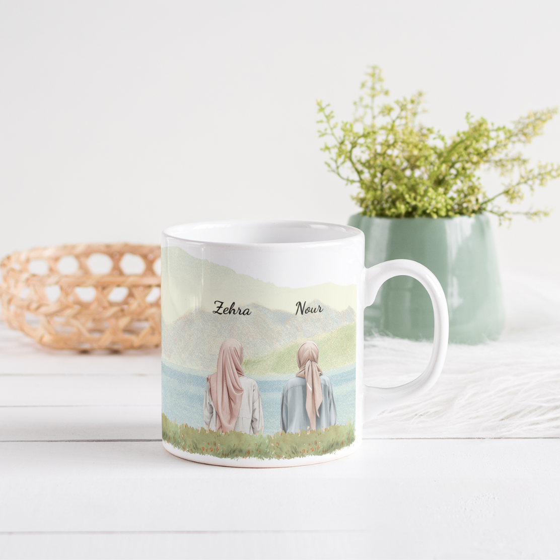 Personalisierte Tasse für Beste Freundinnen - 2 Freundinnen