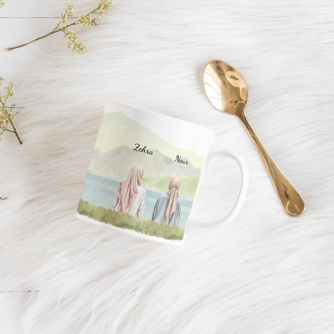 Personalisierte Tasse für Beste Freundinnen - 2 Freundinnen