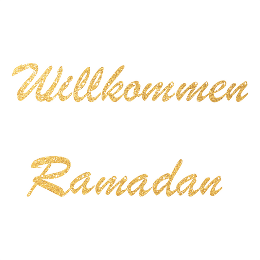 Willkommen Ramadan Girlande -Schreibschrift