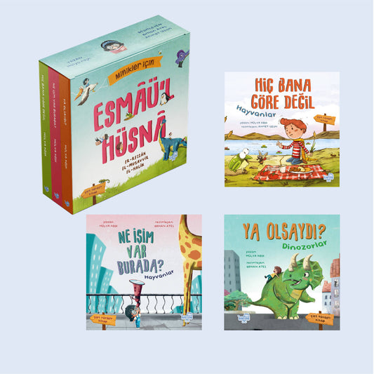 Minikler için Esmaü’l Hüsna Seti (3 çift taraflı Kitap)